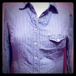 Guess shirt blue and white ,